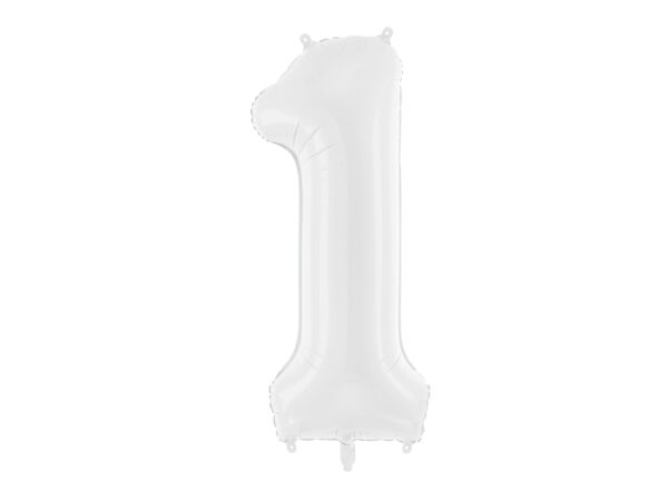 ballon chiffre 1 blanc
