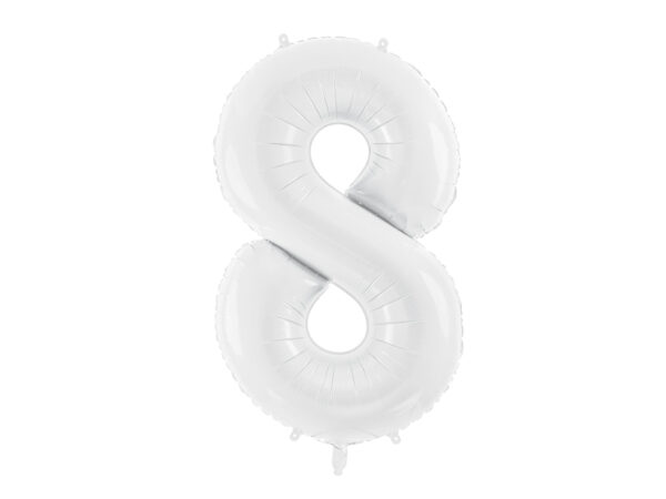 Ballon chiffre 8 blanc
