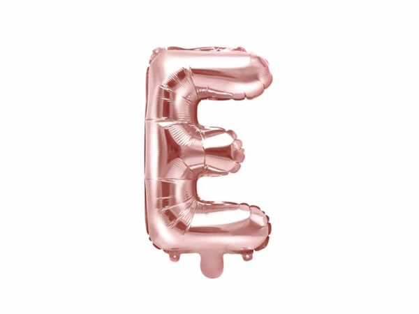 ballon lettre E rose gold