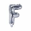 ballon lettre F argent