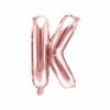 ballon lettre K rose gold