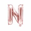ballon lettre N rose gold