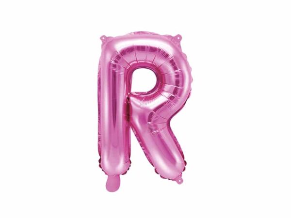 ballon lettre R rose