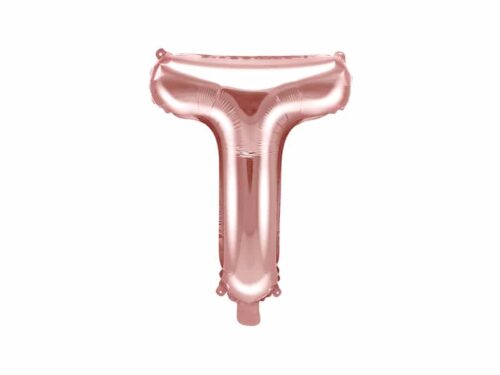 ballon lettre T rose gold