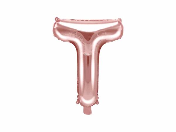 ballon lettre T rose gold