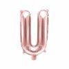 ballon lettre U rose gold
