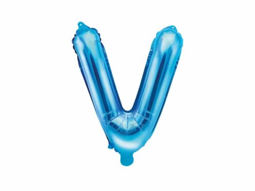 ballon lettre V bleu