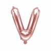ballon lettre V rose gold