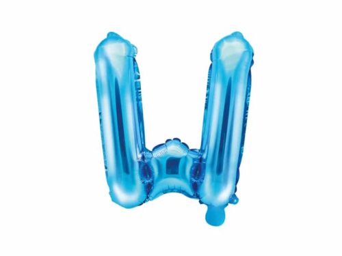 ballon lettre W bleu