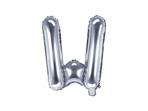 ballon lettre W argent