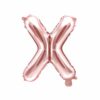 ballon lettre X rose gold