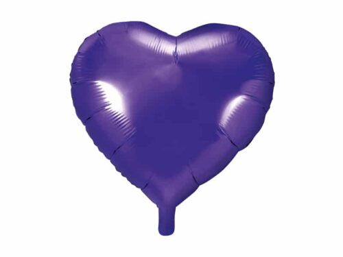 ballon coeur violet