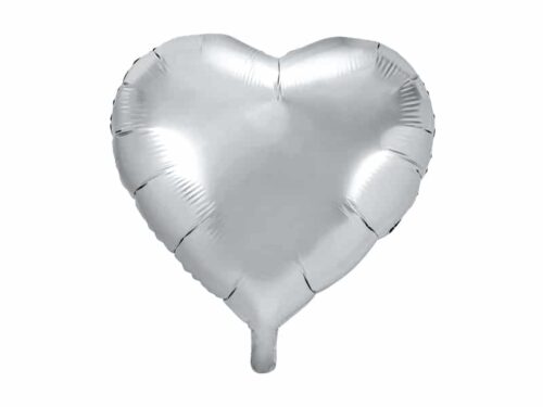 ballon coeur argent