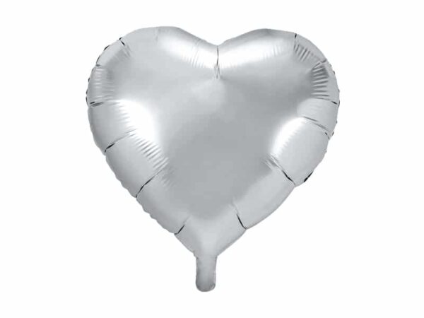 ballon coeur argent