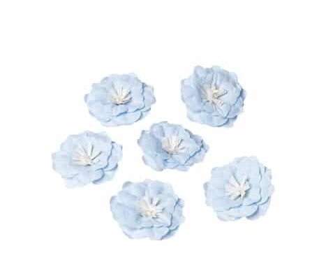 fleur adhésive bleu
