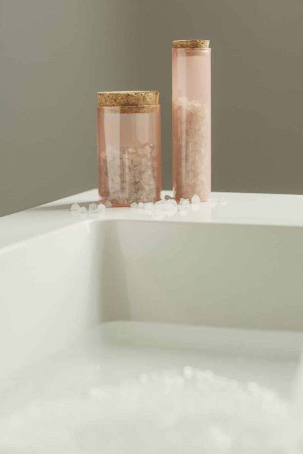 Éprouvette Tube à Dragées en verre - Rose - Hauteur 12 cm