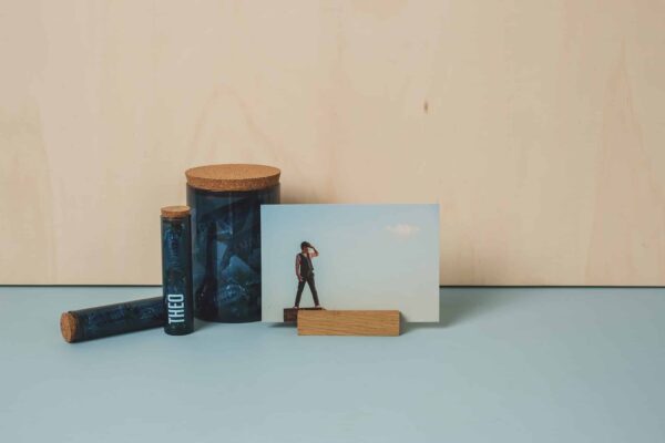 Éprouvette Tube à Dragées en verre - Bleu - Hauteur 12 cm