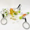 Dragées et porte clés raquette
