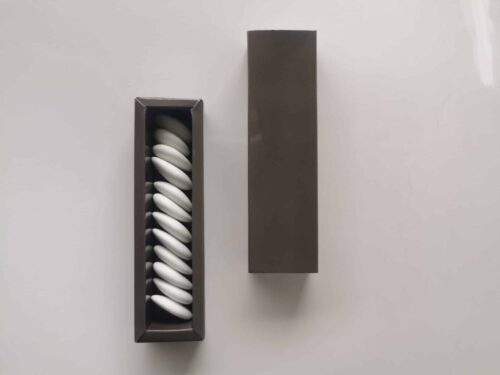 Boite a dragees marron taupe