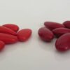 dragées rouge et bordeaux
