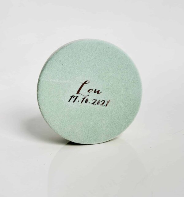 Boîte velours vert eucalyptus