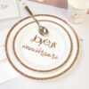 Assiette joyeux anniversaire rose gold