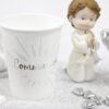 Gobelets Deco communion blanc et argent