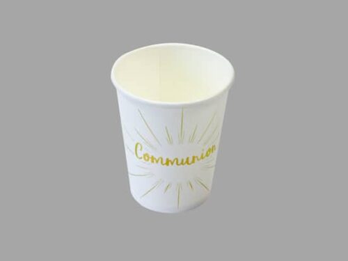 Gobelet blanc et or deco communion