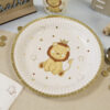assiette lion avec couronne