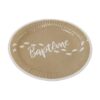 Assiette Baptême - Kraft - Lot de 6