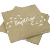 Serviette "Baptême" - Kraft - Lot de 20
