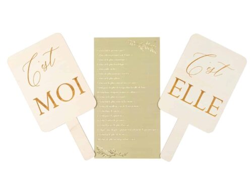 Jeux pour les mariés vert sauge Jeux pour les mariés vert sauge