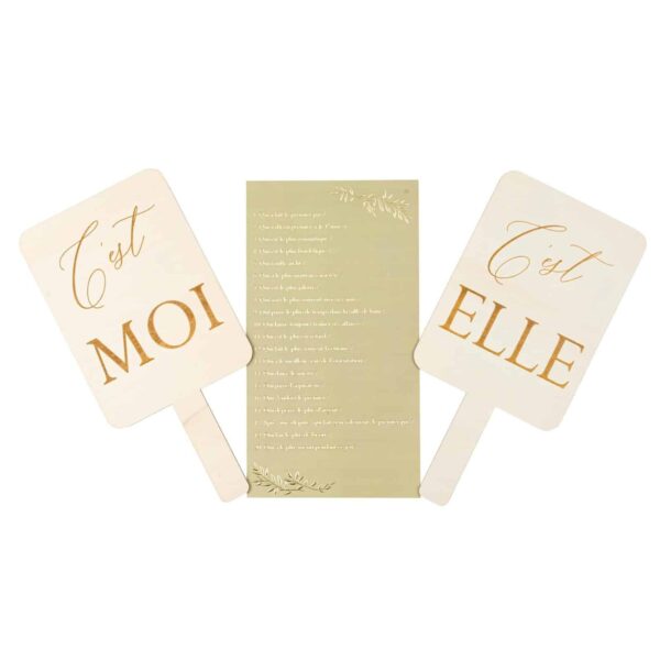 Jeux pour les mariés vert sauge