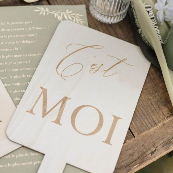 Jeu Mariage "Elle" et "Lui" - Vert Sauge et Or