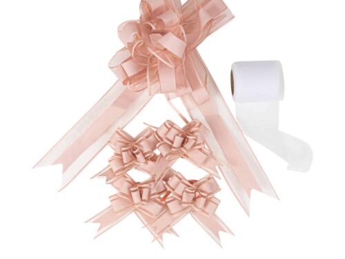 Kit décoration de Voiture rose poudré