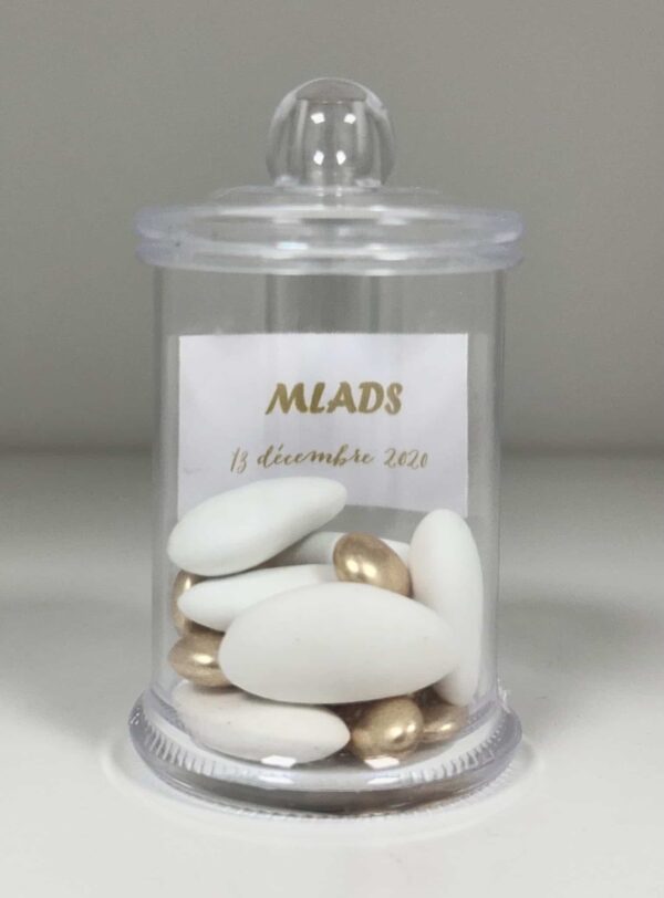 Bocal à dragées avec couvercle - Plexi