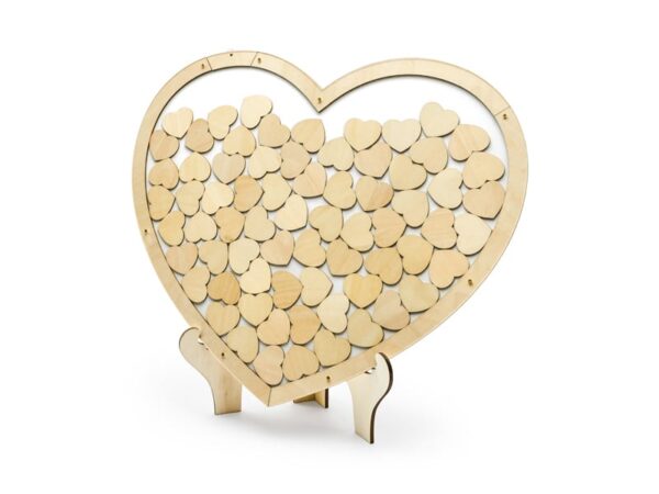 Livre d'or coeur en bois