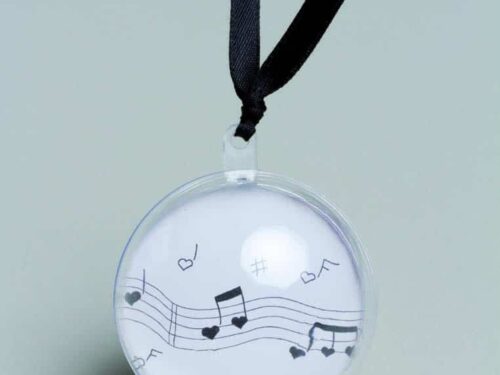 étiquette à dragées musique