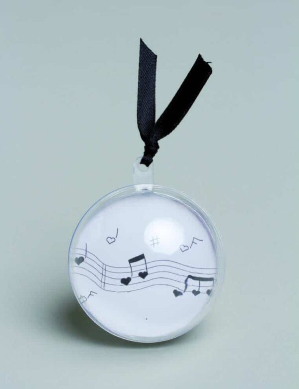 étiquette à dragées musique