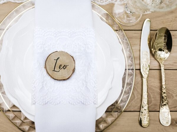 Marque place mariage champetre