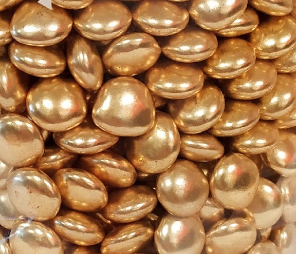 Dragées mini confetti dorée