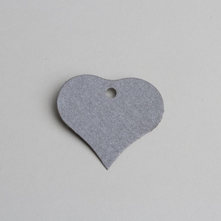 etiquette coeur gris nacré