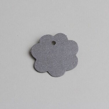 etiquette fleur gris