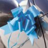 Noeud decoration voiture turquoise