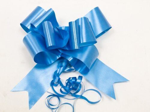 Noeud decoration voiture turquoise