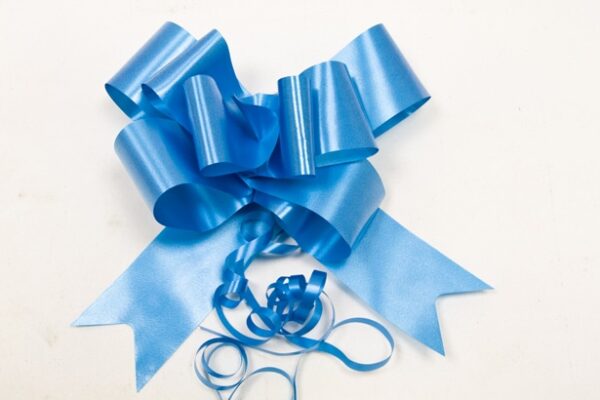 Noeud decoration voiture turquoise