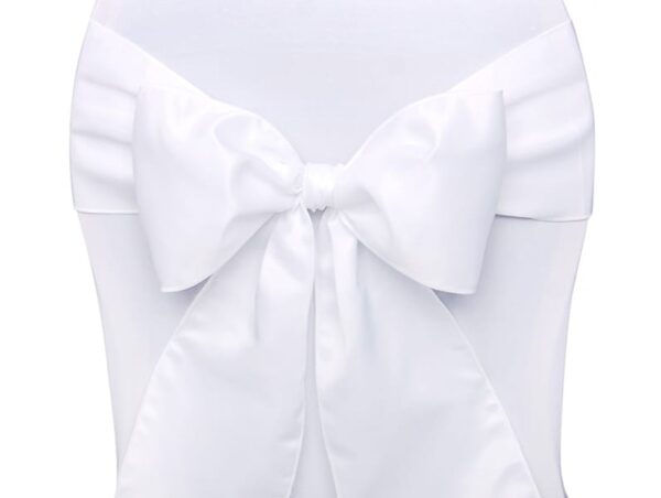 Noeud pour housse de chaise blanc