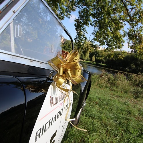 Noeud deco voiture doré