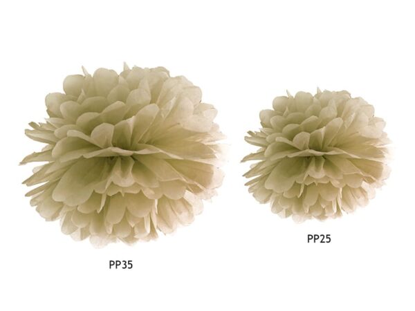 pompon en papier de soie or