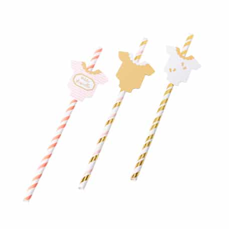 Paille petite merveille rose et or